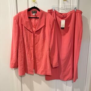 NWT CHAMPAYNE ITALY 2 Piece Skirt Suit Size 24